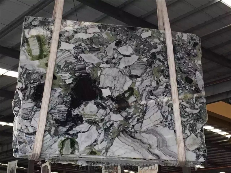 Ice Jade Marble Big Slab, Green Marble Tile & Slab, White Beauty, Ice Connect Marble/Chinese Green /Marble Tiles Cut to Size, Ice Green, White and Green Marble