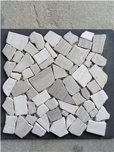 Natural Stone Mosaic , Natural Polished Mosaic ,Natural Split Face Mosaic , Light Wooden Grey Mosaic Tiles , Chipped White Wood Mosaic Tiles,Wall Mosaic Tiles
