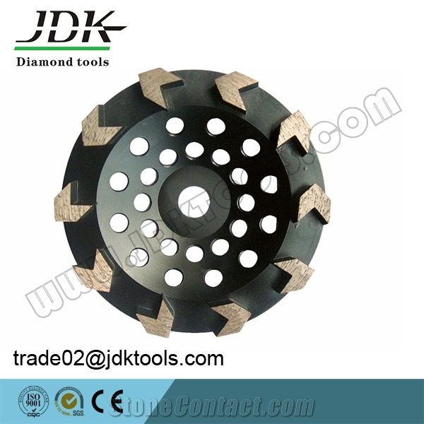 Jdk 5 Inch Diamond Arrow Segment Cup Wheel for Concrete Grinding