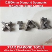 2.5 Mtr Granite Block Cutting Segments for Indian Medium Hard Granite