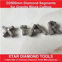 Xtar Factory Supply 2500mm High Sharpness Granite Block Cutting Segments