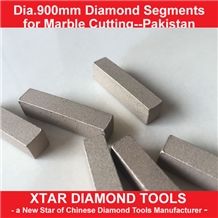 Xtar Professional Manufacturer Of 900mm Marble Stone Cutting Segments for Black and Gold
