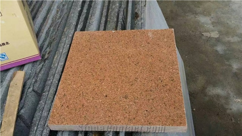 New Ivo Red Granite Royal Gold Red Porfido Rosso Copper Silk Slabs Tiles Competitive Prices