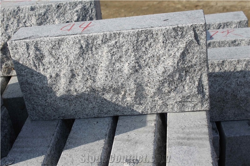 Sd G603 Siliver Crystal Grey Granite Bushhammered Wall Stone Steps