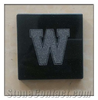 Black Granite Placemats and Coasters