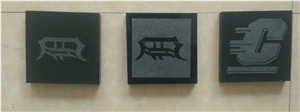 Laser Logo Engraved Granite Tea Trays