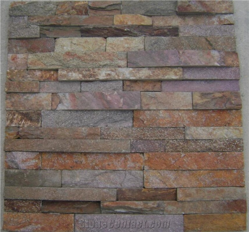 Multicolor Slate Tiles,Cheap Cultural Stone ,Wall Paving Slate Tiles