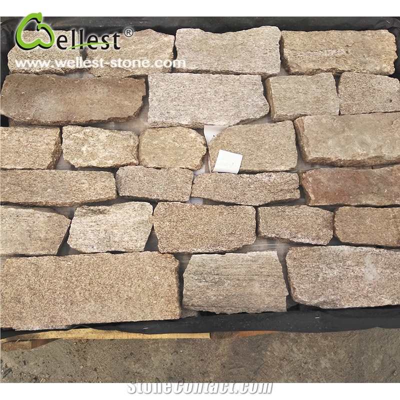 Natural Stone Beige Color Exterior Wall Cladding Loose Stone