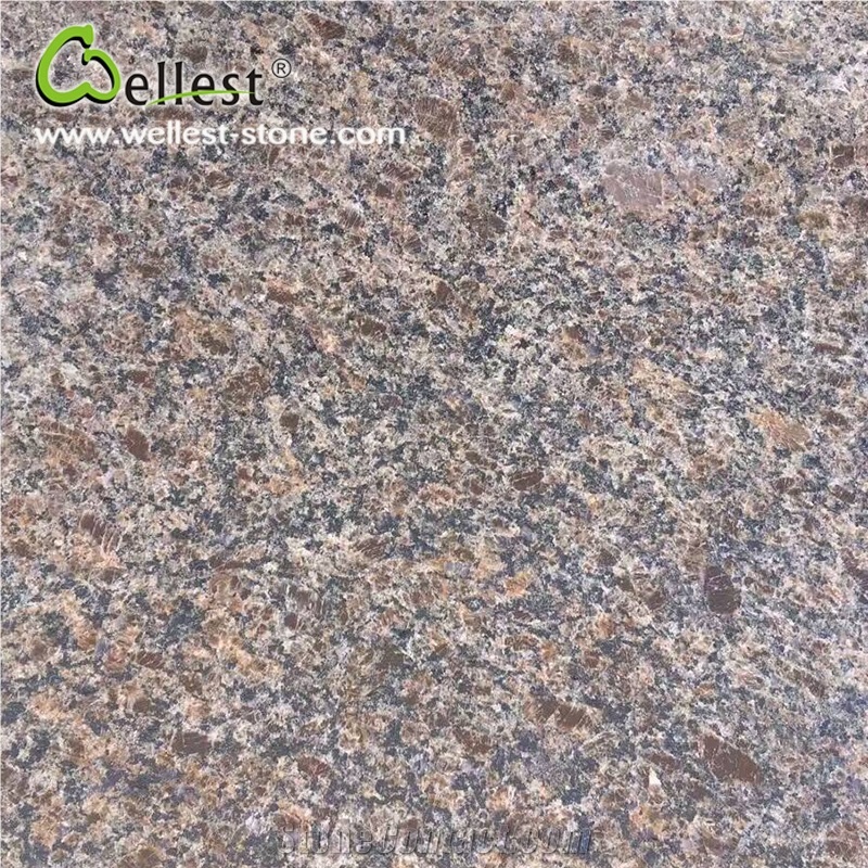 Natural Stone Wall Cladding Polished Royal Brown Granite with Best Price