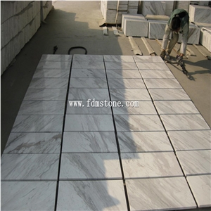 China Royal White Marble,Guang Xi White Red Vein Slab and Tiles, Red Line Vein Floor Cut to Size