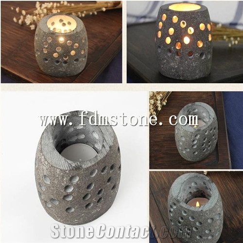 Customized Design Special Stone Basalt Candelabrum with Lowest Price