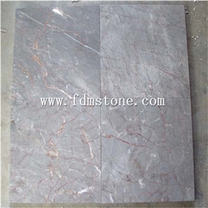 Grey Marble with Golden Line Tiles,China Grey Marble Coloured Grey / Sunny Grey Marble Flooring 24x24 Tiles,Carrara Grey and Grey Carrara