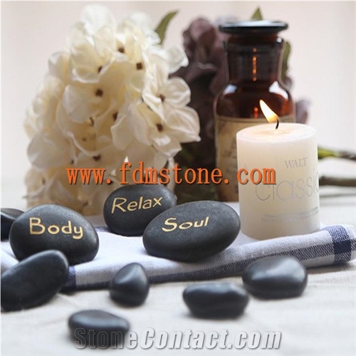 Hot Stone Black Marble Massage Set