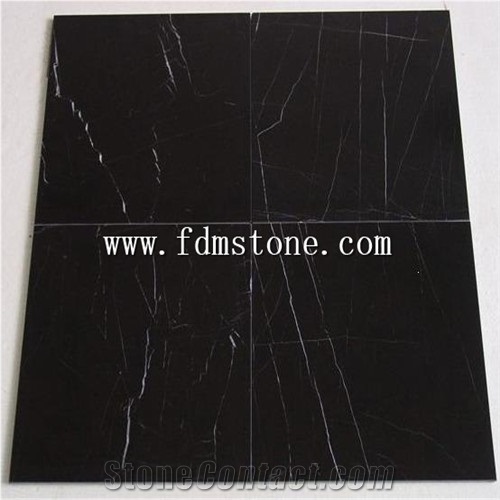 Top Sale Black Marble Tile and Floor Tile Designs Flooring Tile,20x20 Marble Tile,Black Marble Tile with White Veins,Calcutta Marble Tile