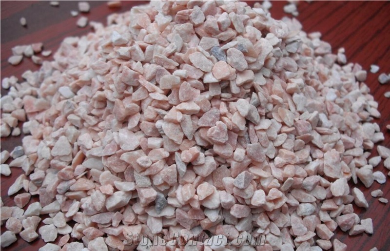 Fargo Pink Gravels, Pink Aggregates, Chinese Pink Sand for Decoration