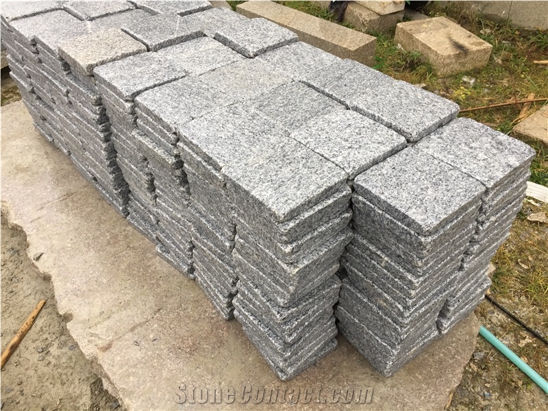 New G603 Silver Grey Granite Flag Stone Steps Pineappled