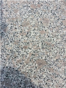 China Light Grey White Granite with Pink Rose, G383, Polished Granite Tiles, Quality a Grade