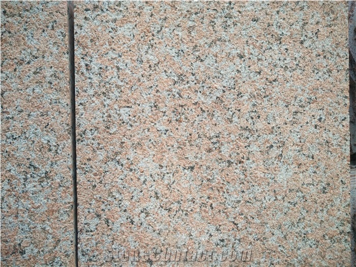 China Maple Red Granite, Big Red Color, Bush Hammered Granite Tiles for Covering Wall