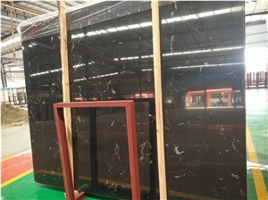 China New Black Marble Myitkyina Flower. Polished Big Slab ,Good Material for Wall Covering