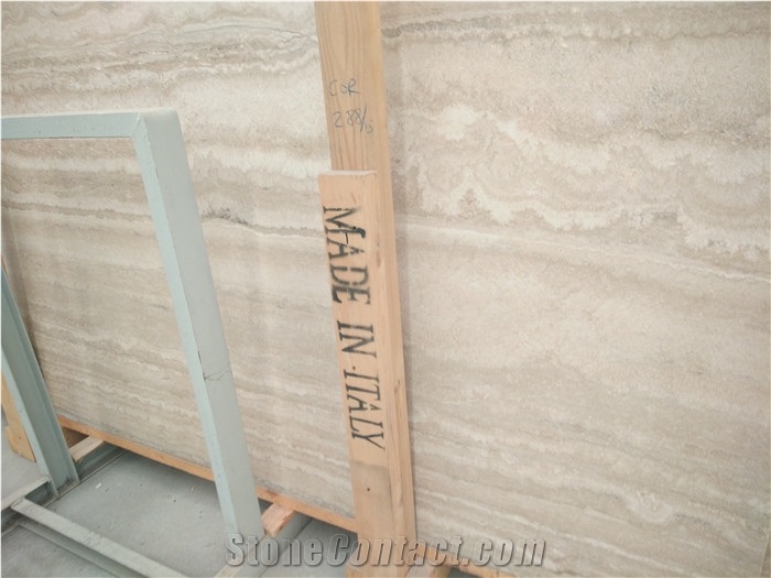 Italy Classico Travertine, Polished Big Slab 290cm X 170cm X1.8cm,Beige Travertine for Wall Covering