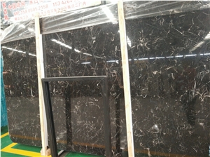 Polished Black Myitkyina Marble Slab Tiles