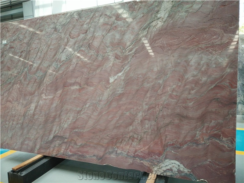 Red Quartzite Slab,Tv Wall & Floor Covering, Skirting,Silky Red Quartzite , Silk Road Quartzite, Sunset Red, Brazil Red Quartzite