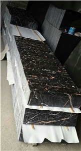 China Rose Portoro Tile & Slab Etc., Marble Floor Covering Tiles