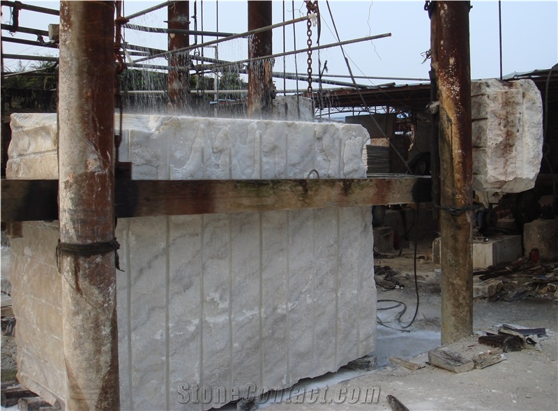 Guangxi White Marble Blocks & Slabs, China White Marble