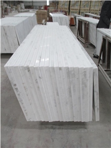 Italy White Marble Polished Countertops, White Marble Vanity Top, Snow White Marble Bath Top