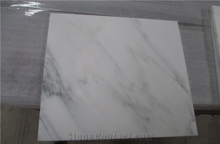 Oriental White Marble Tile & Slab, China White Marble Thin Tile, China Carrara White Marble Tile, Grey Veins White Marble Tile
