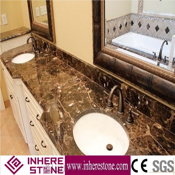 China Dark Emperado Marble Stone, Bathroom Countertop for Sale, Vanity Top