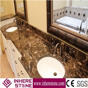 China Dark Emperado Marble Stone, Bathroom Countertop for Sale, Vanity Top