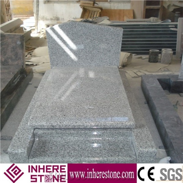 Poland Design G603 Granite Tombstone, White Granite Monument Design,Crystal White Granite Gravestone