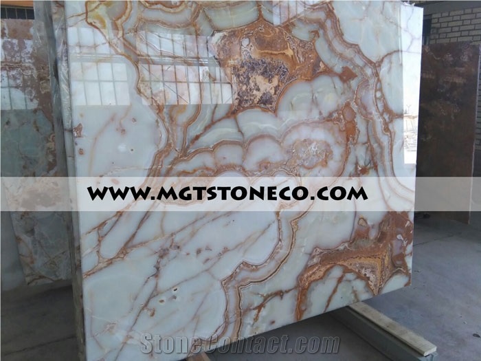 Golden White Onyx Tiles & Slabs, Polished Onyx Floor Tiles, Wall Covering Tiles