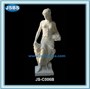 Antique Four Seasons Statue, Hunan White Marble Human Sculptures