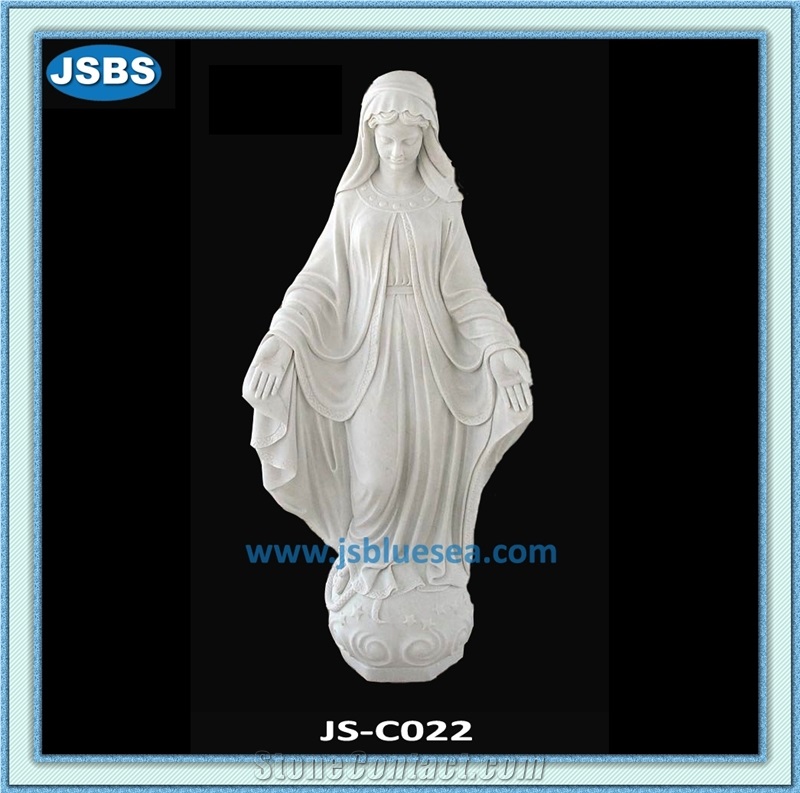 Carved Marble Lady Sculpture, Garden Sculptures
