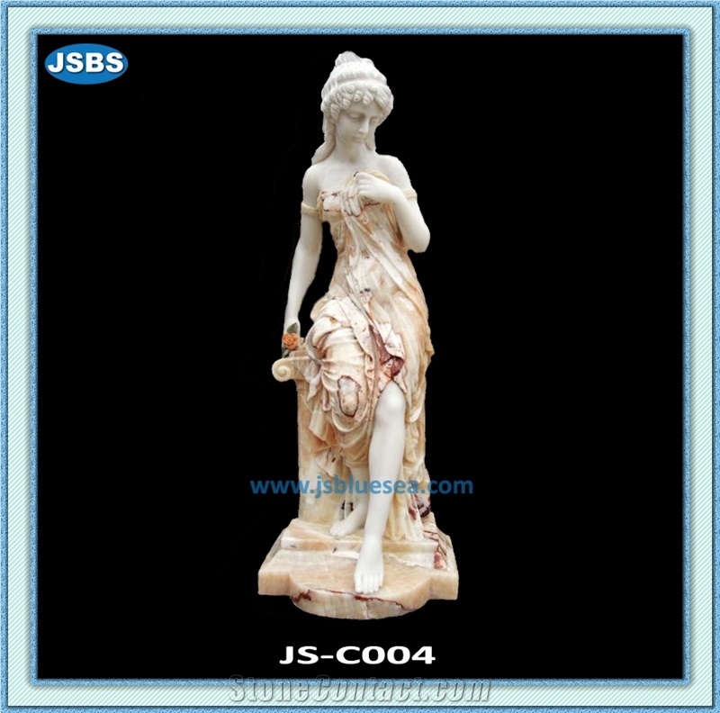 Color Marble Girl Statue, Landscape Sculptures