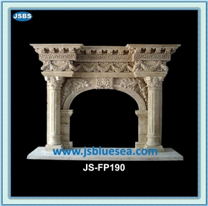 Custom Designed Marble Fireplace Mantels, Surrounds, Hearths