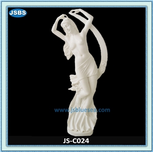 Hand Art Carving Stone Girl Statue