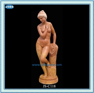 Hand Art Carving Stone Girl Statue