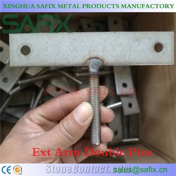 Extension Arm/Flat Head Bolt with Double Pin Of Stone Cladding Fixings