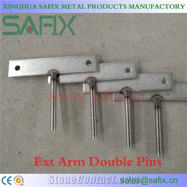 Extension Arm/Flat Head Bolt with Double Pin Of Stone Cladding Fixings