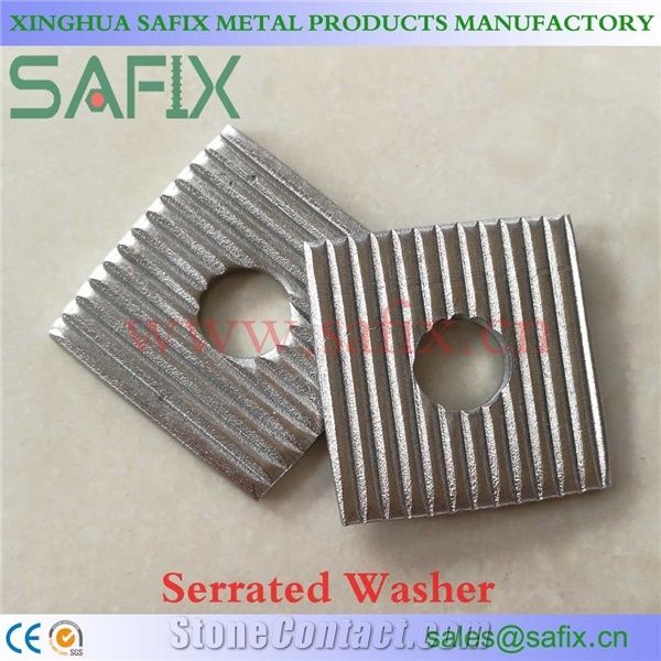 Serrated Washer/Square Washer/Flat Washer Used with Stone Cladding Bracket for Wall Facade Fixings