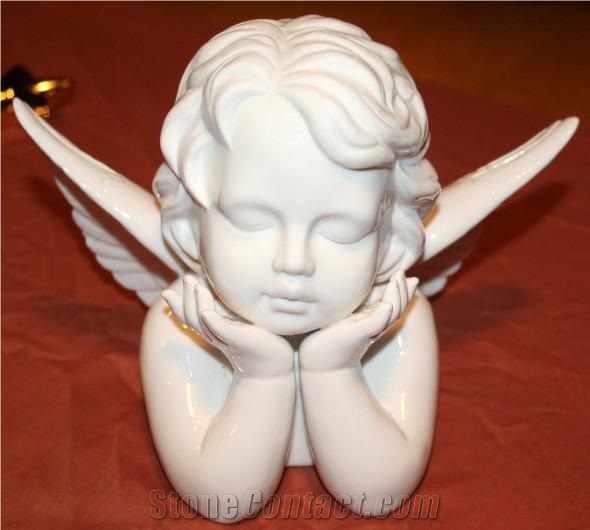 Angel Sleepy Baby Children Western Style for Home Interior Statues Decoration Handcarved Sculptures