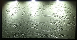 Artificial Stone Marble Wall Engravings Cladding Relief Panels