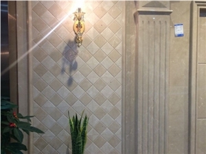 Beige Crema Marfil Marble Tiles for Living Room Wall Cladding