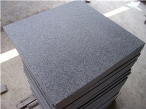 China Black Basalt Flamed Tiles Slabs Cut to Size ,Lava Stone Tiles Floor Pattern