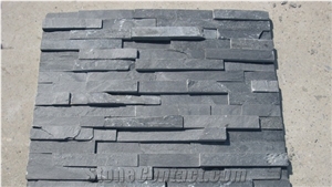 China Black Slate Culture Stone Stacked Stone Ledge Stone Wall Panel Thin Stone Veneer