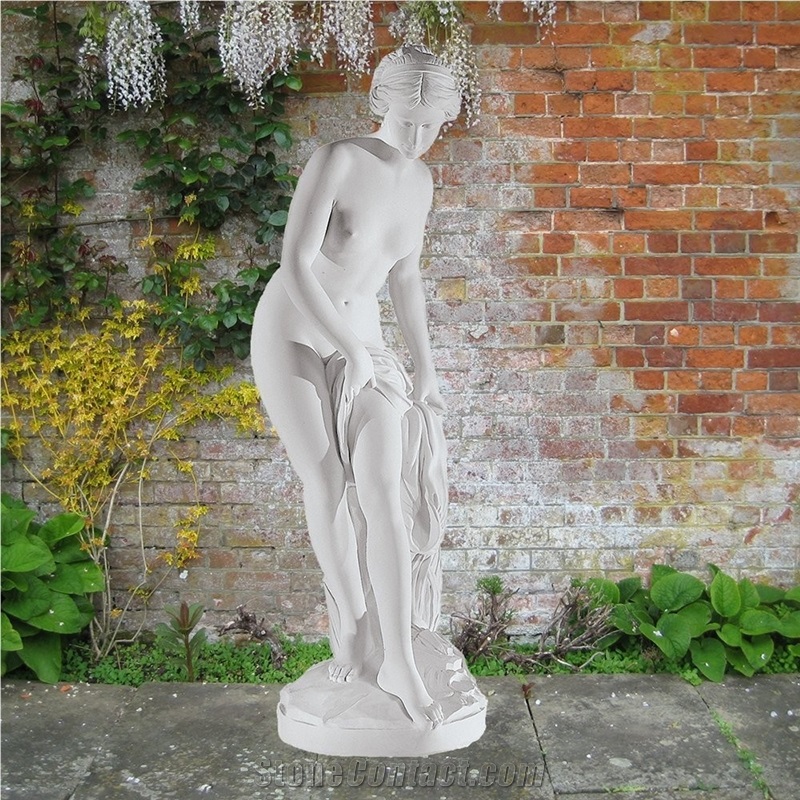 China Pure White Marble Western Style Human Sculptures Exterior Garden Handcarved Sculptures