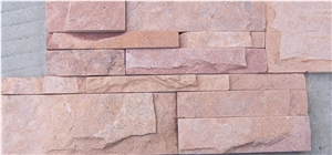 China Red Sandstone Mushroom Surface Stone for Wall Covering Panel Stone